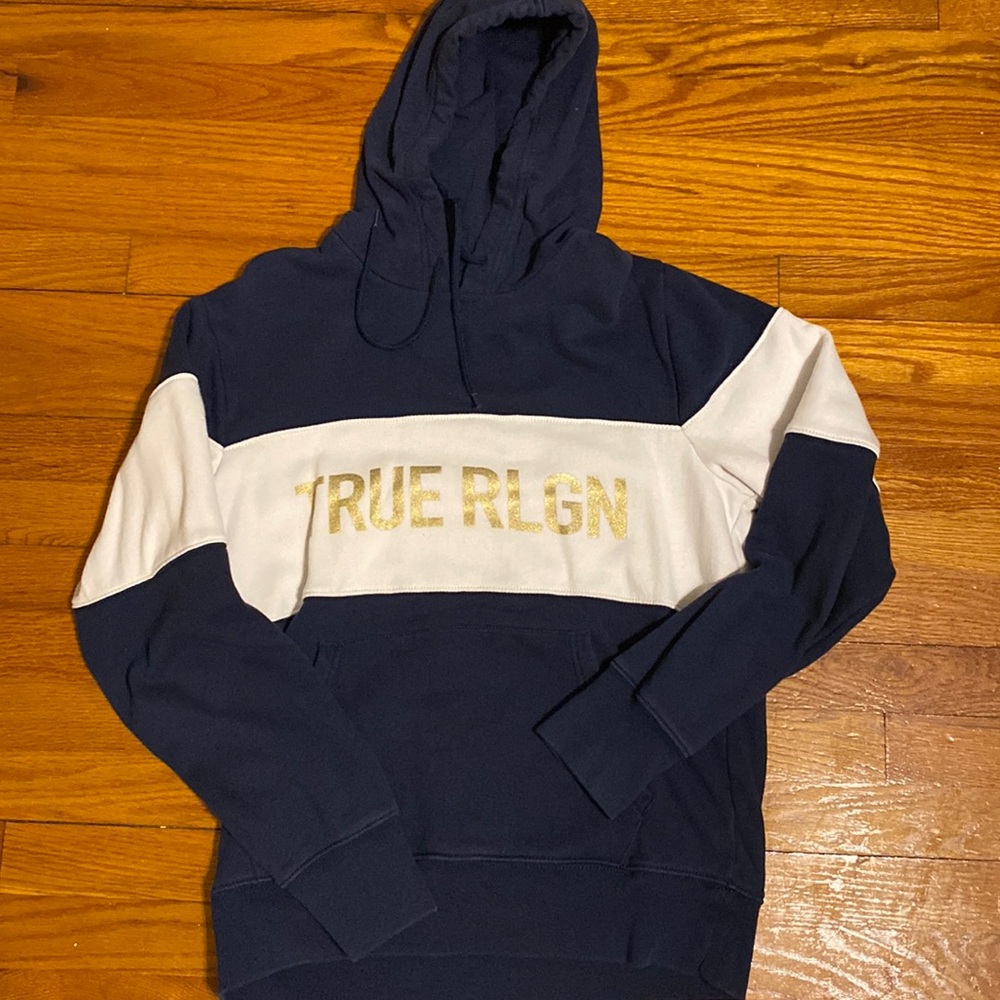 Navy/White True Religion Hoodie